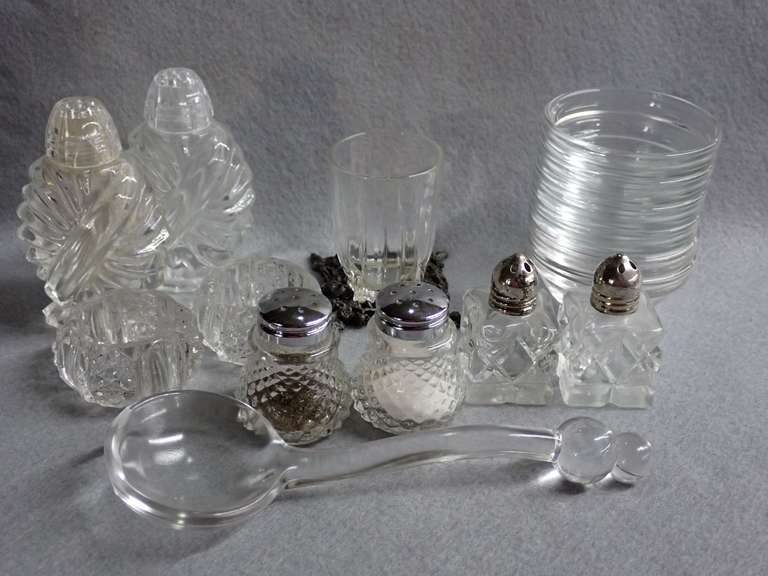 Vintage Crystal & Glass Shakers, Salts & More image