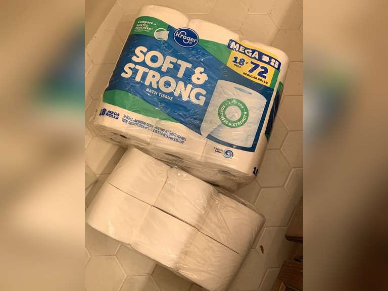 24 MEGA ROLLS OF TOILET PAPER - UP HALL BATH CLOSET image