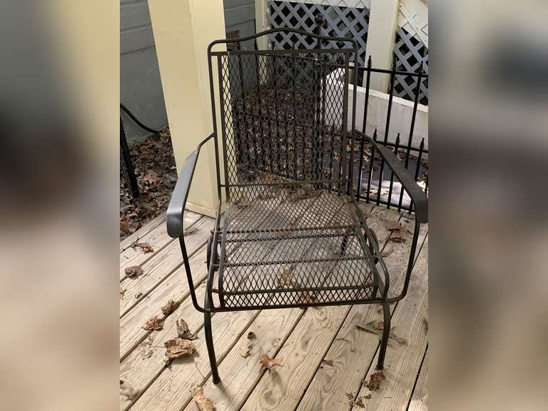 WROUGHT IRON SPRING BACK CHAIR - SIDE PORCH image