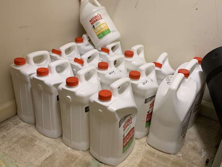 15 JUGS OF NATURE'S MIRACLE STAIN & ODOR REMOVER FOR PETS - UP MASTER CLOSET 1 image