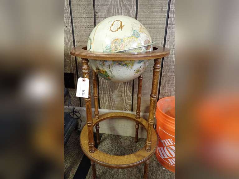 Replogle 12 Inch World Classic Globe on Wooden Stand - Needs Repair - See photos. image