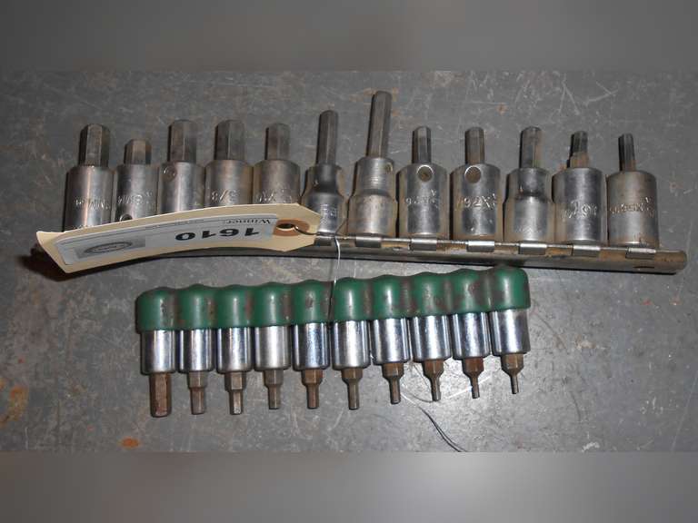 (10) PC 1/4" DRIVE & (12) PC 3/8" DRIVE ALLEN SOCKET SETS (22) PCS TOTAL image