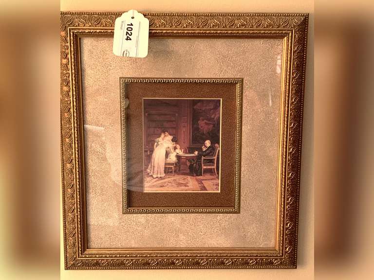 1908 BEAUTIFULLY MATTED/FRAMED PRINT BY HENRY GILLARD GLINDONI "FIRST DAY OF SCHOOL" 13X14 - LIVING ROOM image