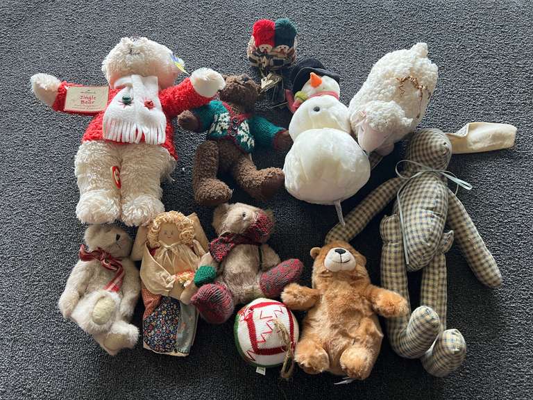 Assorted stuffed animals, some seasonal, see pictures for details. image