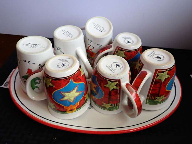 Holiday Themed Plate and Mugs image