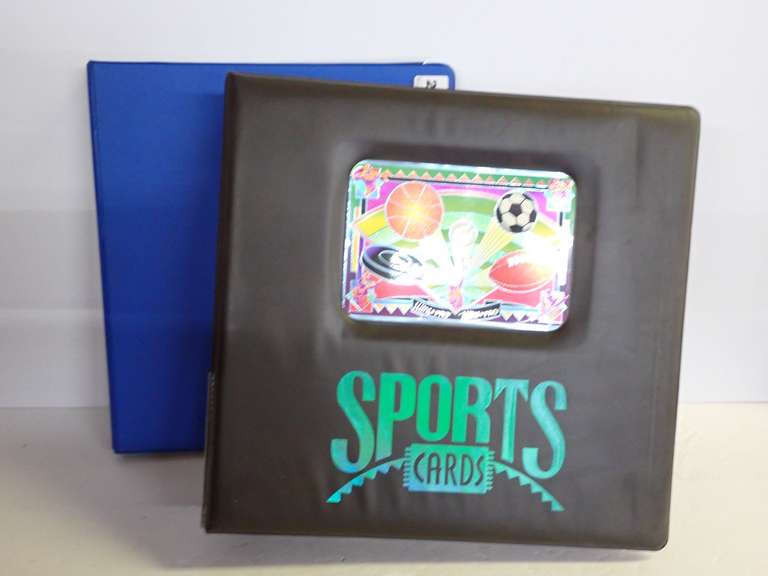 Large Baseball Card Collector's Binders with Trading Cards image