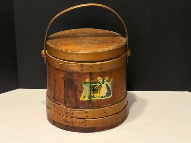 KIT… Vintage/antique firkin bucket, see pictures for details. image