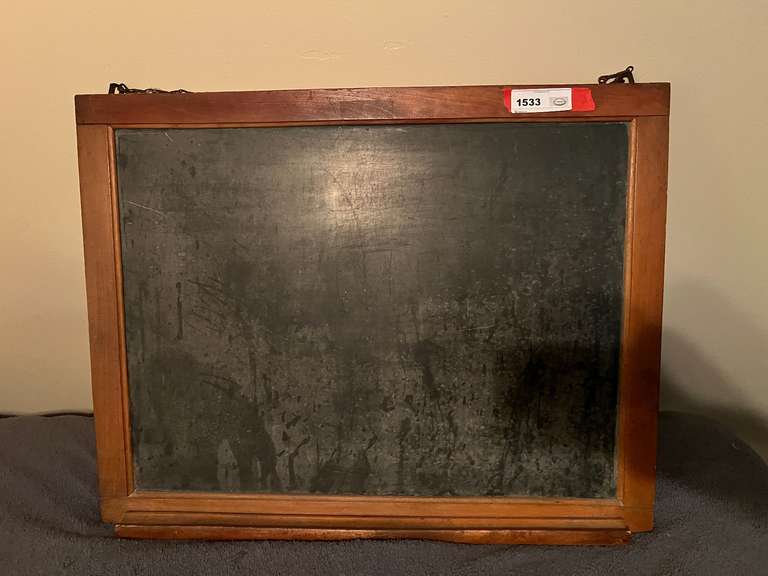 BR2…Vintage/antique framed slate chalkboard, see pictures for details. image
