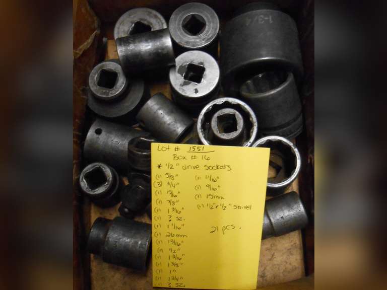 MISC 1/2" DRIVE SOCKETS (21) PCS image