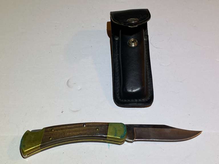BR1…Buck 110+ pocket knife with belt sheath, see pictures for details. image