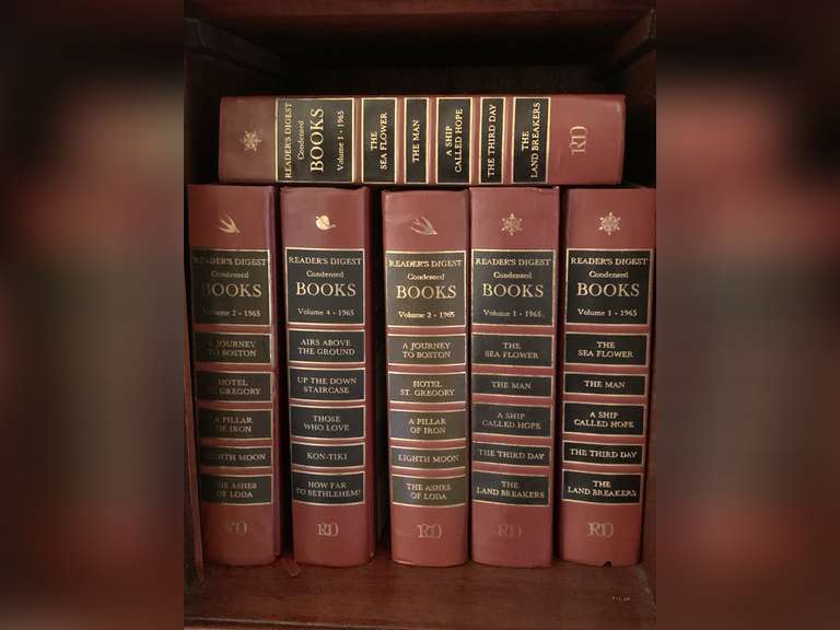 6 FIRST EDITION 1965 READER'S DIGEST HARDBACK BOOKS - LIVING ROOM image