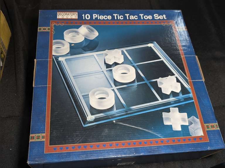 DECORATORS TOUCH 10-PIECE TIC-TAC-TOE SET IN ORIGINAL BOX image