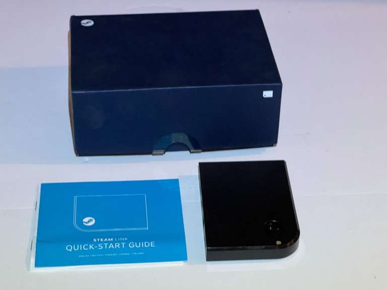 BR1…Steam Link, game-streaming device and software application, working condition unknown, comes in original box, see pictures for details. image