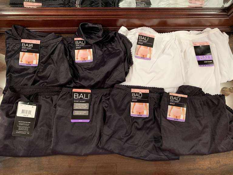 8 NEW PAIR SIZE 3XL LADIES PANTIES - 6 BLACK BALI & 2 WHITE BALI - UP MASTER BED image