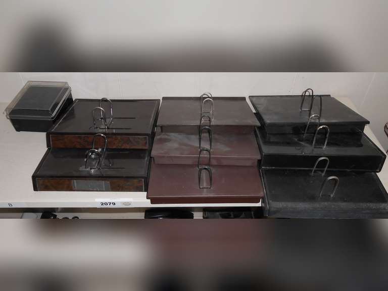 (8) CALENDAR BASE FOR REFILL, (1) PLASTIC BOX - ROOM 19, SHELF 3B image