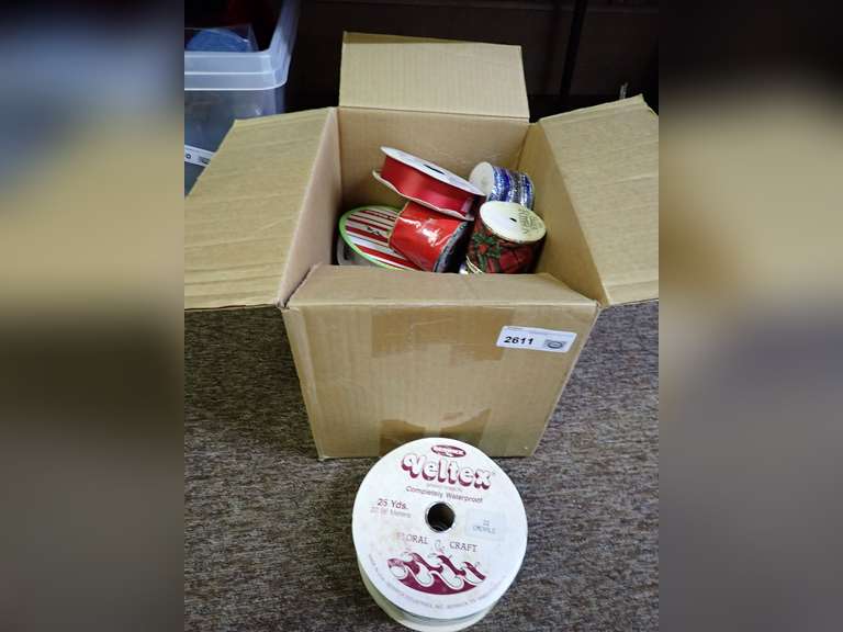 Box of Assorted Decorative Ribbons image