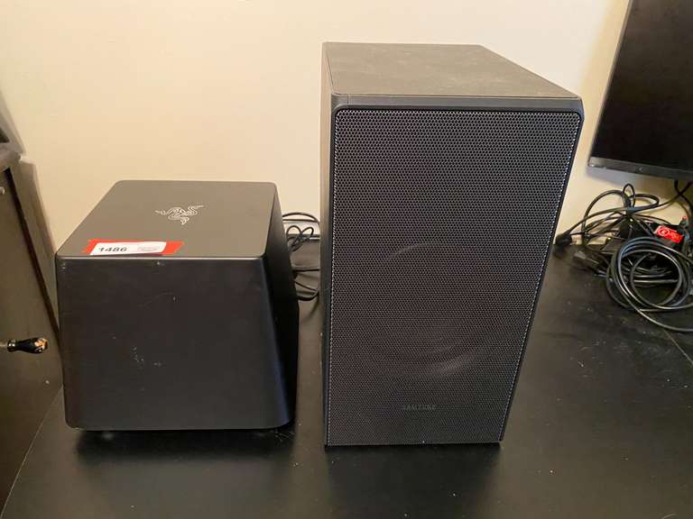BR1…Samsung Ps-wn30 Wireless Subwoofer, also includes a Razer RC30-012602 subwoofer, working condition unknown on these items, see pictures for details. image