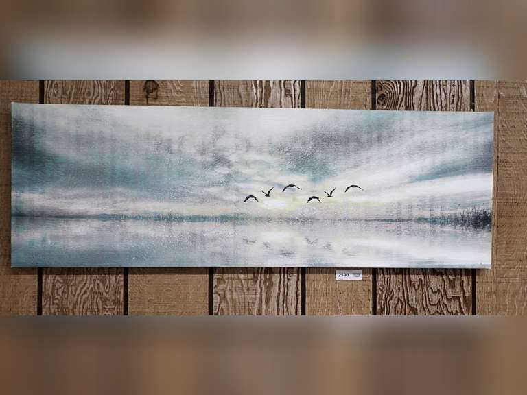 Signed 'Parvez' Bird Scene Canvas Wall Art image