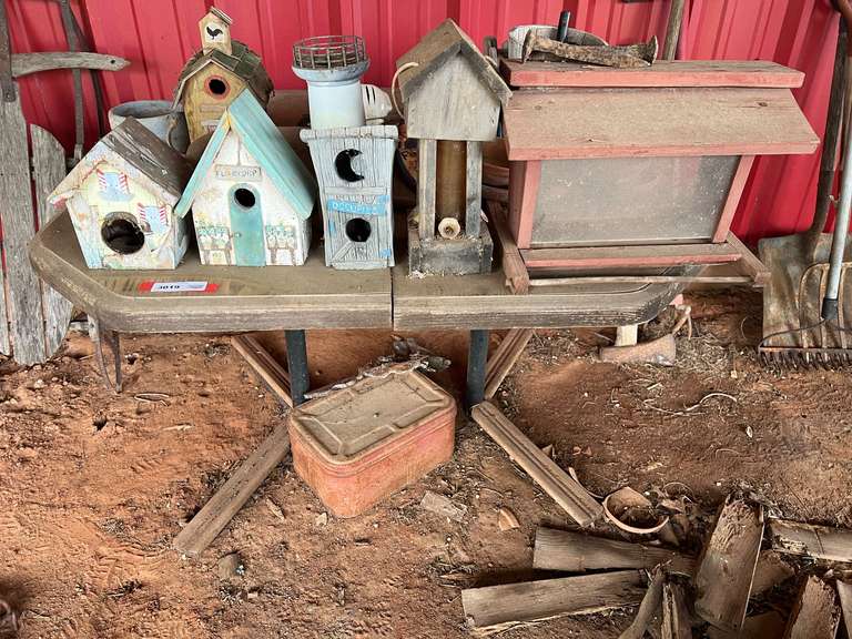 Wooden table includes all content on top and underneath image