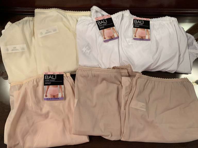 7 NEW PAIR SIZE 3XL LADIES BALI PANITES (WHITE/PINK) - UP MASTER BED image