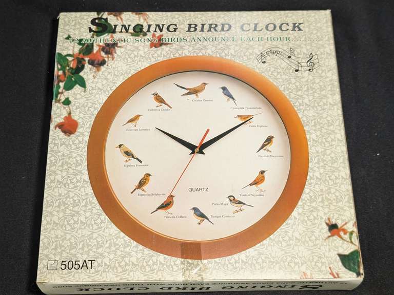 SINGING BIRD CLOCKING ORIGINAL BOX image
