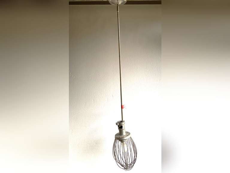 Industrial hanging light, this piece was fashioned from an industrial mixer blade, see pictures for details. image