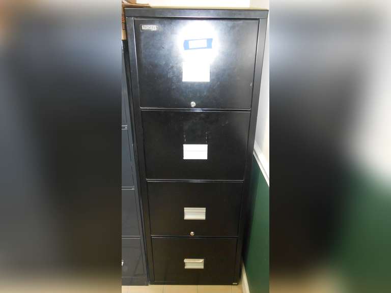 HERCULES INSULATED FILING CABINET 4 DRAWER (BLACK) OFFICE #20 image