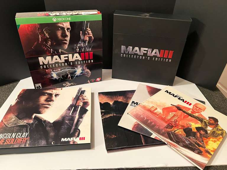 BR2… Xbox One Mafia III collectors edition, comes in original box, working condition unknown, see pictures for details. image