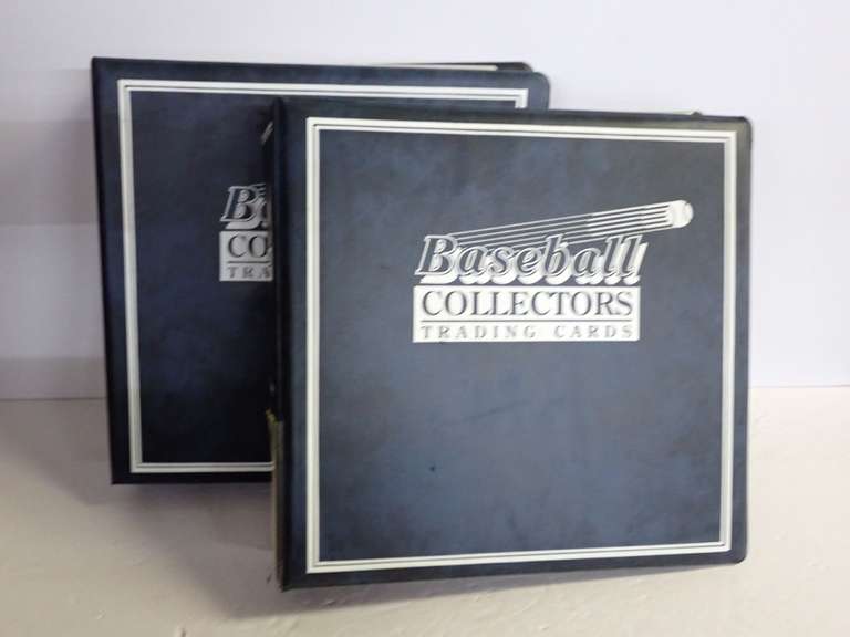 Large Baseball Card Collector's Binders with Trading Cards image