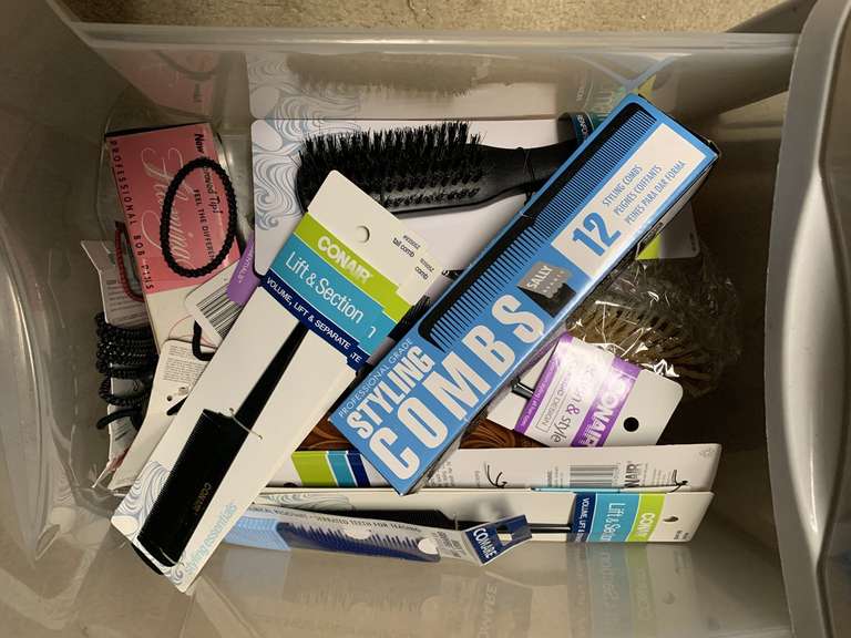 DRAWER FULL OF NEW HAIR COMBS, NEW HAIR BRUSHES & MORE - UP MASTER CLOSET 2 image