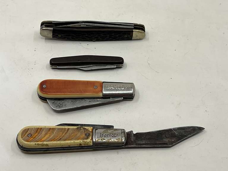 DEN… Vintage pocket knives, five pieces, tub is not included, see pictures for details. image