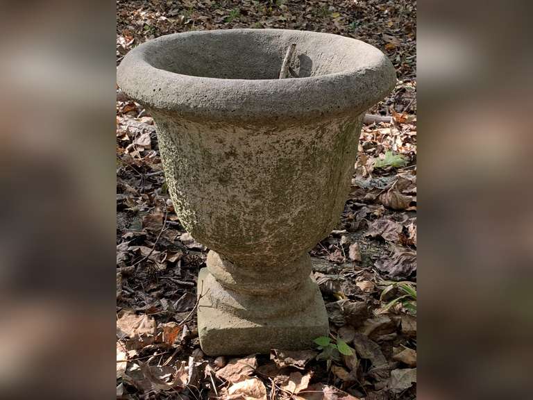CONCRETE 20" TALL URN STYLE PLANTER - BACKYARD image