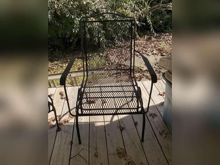WROUGHT IRON SPRING BACK CHAIR - SIDE PORCH image