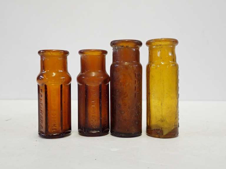Collection of Small Glass Medicine/Poison Bottles image