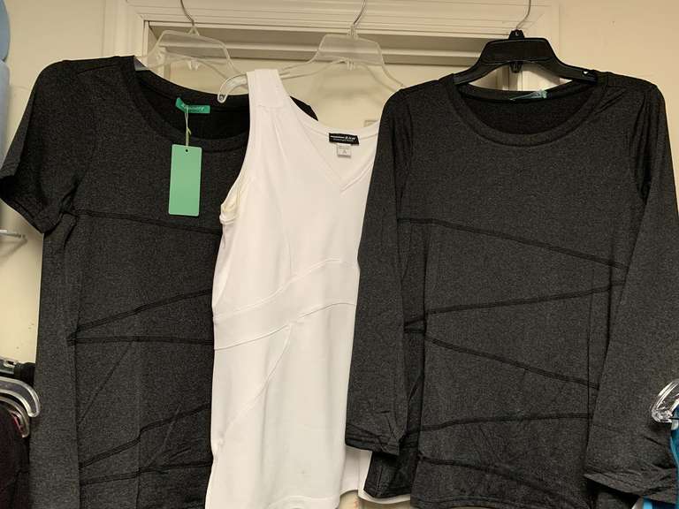 LADIES ATHLETIC WEAR - 10 TOPS (SIZE MEDIUM- 5 NEW W/ TAG) - UP MASTER CLOSET 2 image