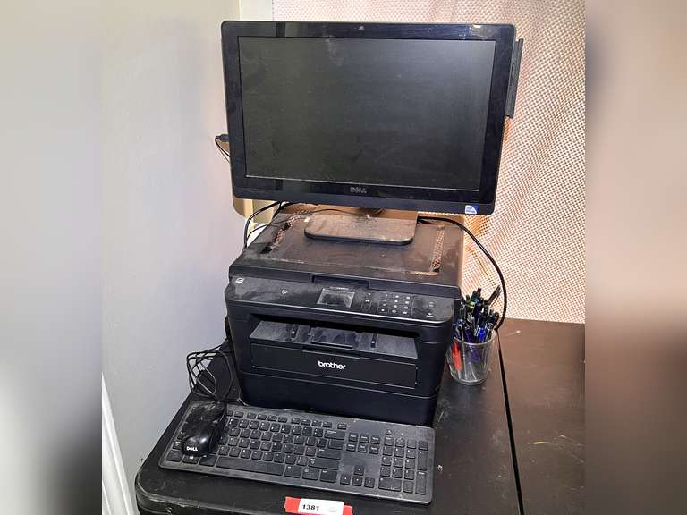 DEN… Dell all in one computer, powers up, comes with a Brother HL – L2395DW printer, keyboard, and more. See pictures for details.. image