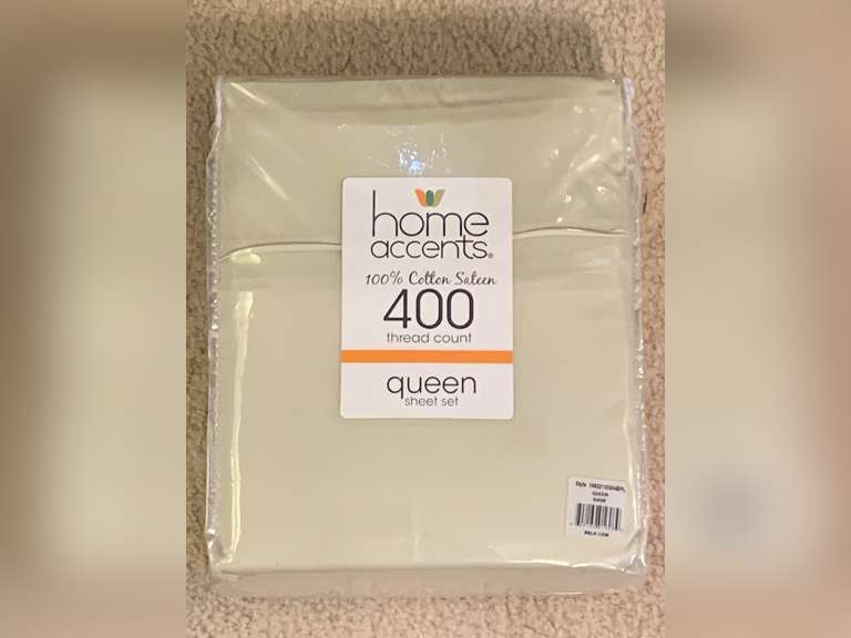 NEW QUEEN SHEET SET 100% COTTON SATEEN - SAGE - UP BED 1 image