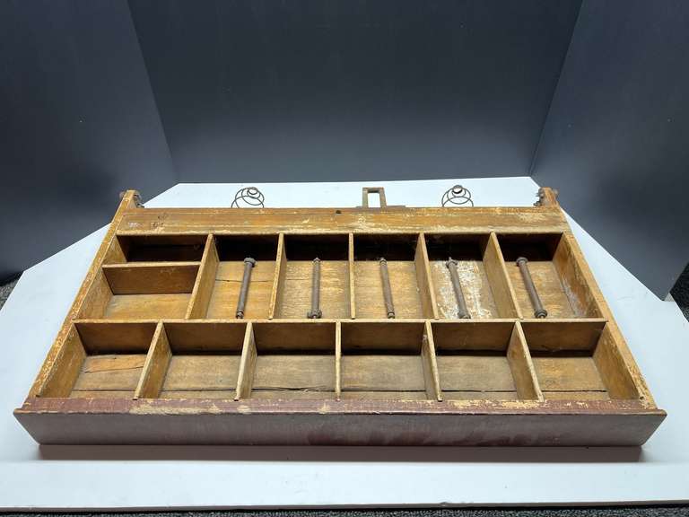 DEN… Vintage/antique drawer, believed to be an old cash register drawer, great repurposing project, see pictures for details. image