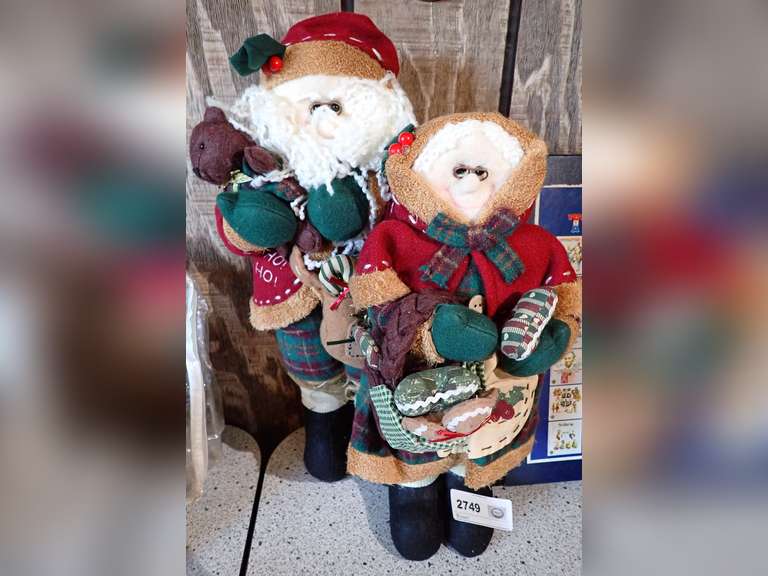 Santa and Mrs. Claus Decorative Plush Figurines image