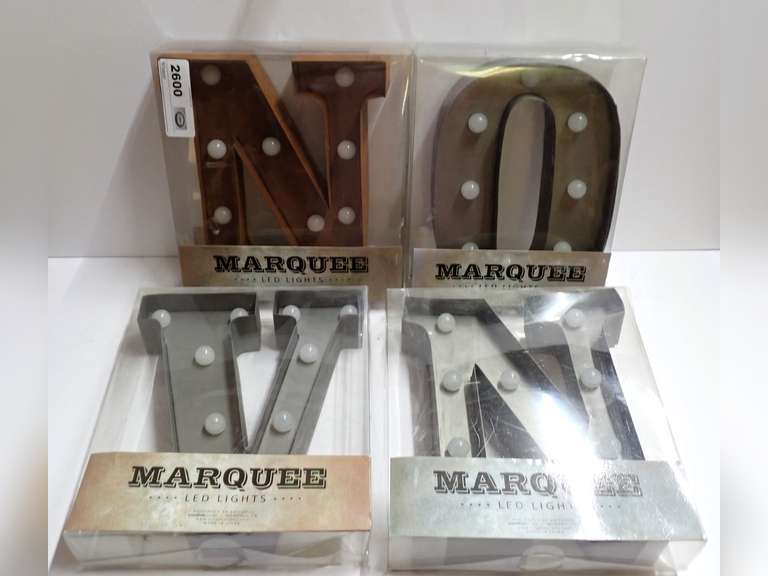 Set of Four Marquee Letter LED Lights image