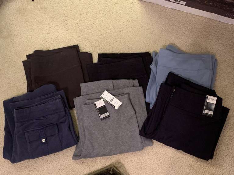 6 PAIR XS ATHLETIC PANTS (2 NEW W/ TAGS) - UP BED 1 image