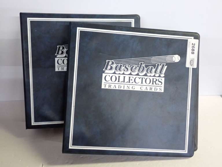 Large Baseball Card Collector's Binders with Trading Cards image