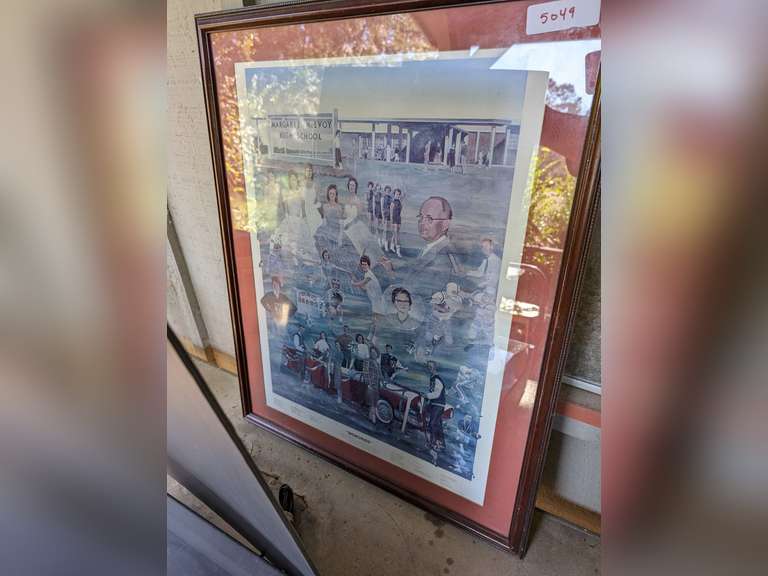 DOUBLE-SIGNED AND NUMBERED PAUL MILLER MARGARET MCEVOY HIGH SCHOOL ART PRINT, "CLASS OF 68" image