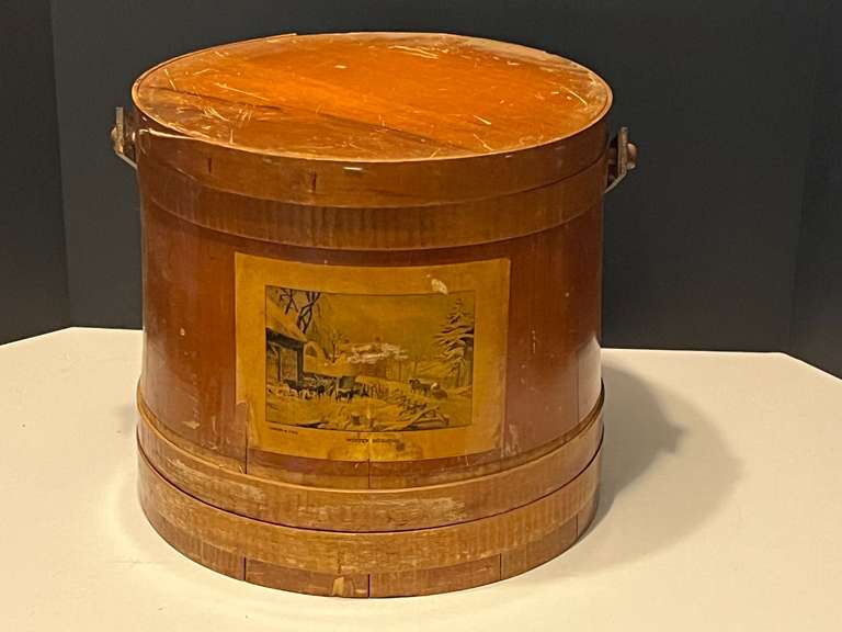 KIT… Vintage/antique large firkin bucket, see pictures for details. image