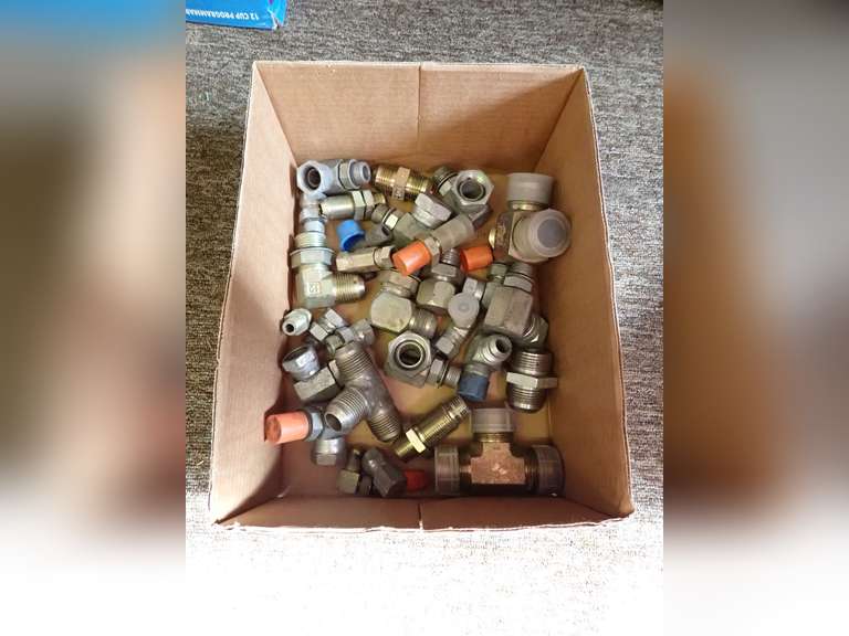 Box Lot of Various Hydraulic Fittings image