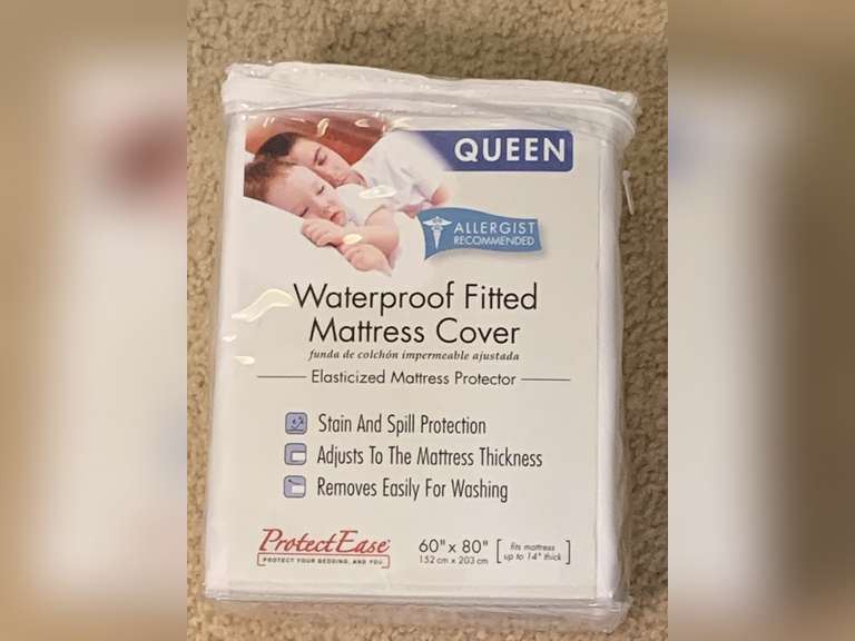 NEW QUEEN WATERPROOF FITTED MATTRESS COVER 60X80 - UP BED 1 image