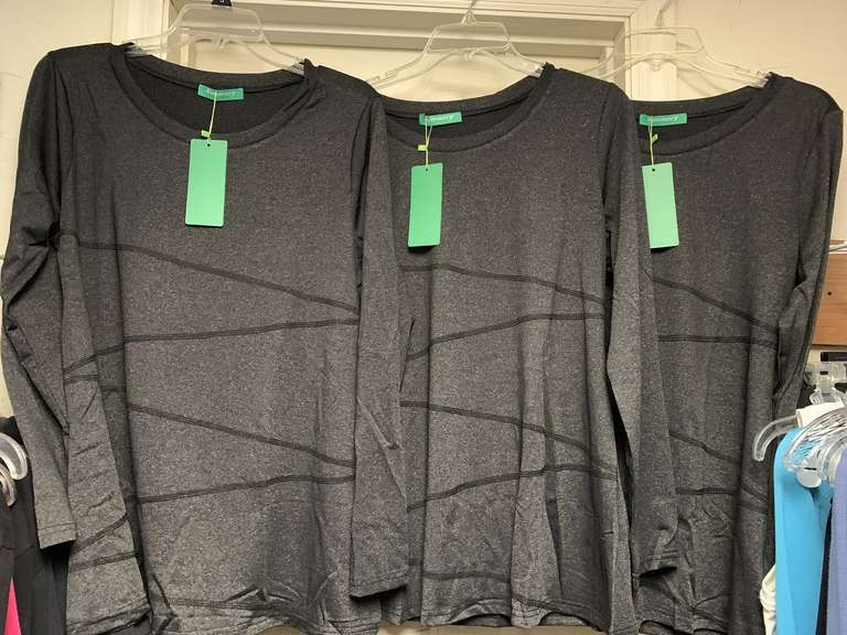 LADIES ATHLETIC WEAR - 10 TOPS (SIZE LARGE- 3 NEW W/ TAG) - UP MASTER CLOSET 2 image
