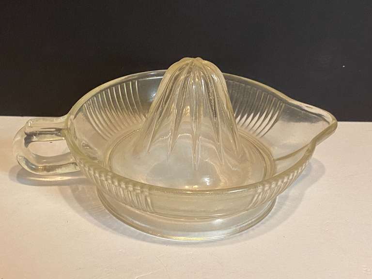 LR… Vintage glass juicer, see pictures for details. image
