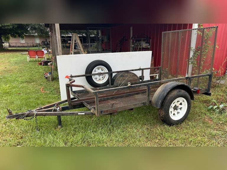 5 x 8 utility trailer with 2inch hitch. Has been set up for transporting Motorcycle. Can be used for multipurpose. Trailer is being sold with L. W. Benton receipt only. Buyer responsible for getting your own registration image