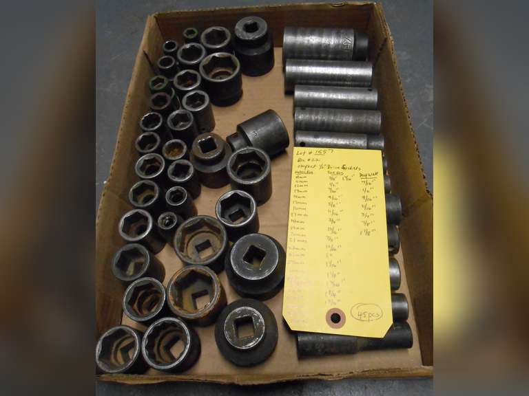 MISC 1/2" DRIVE IMPACT SOCKETS (33) PCS image